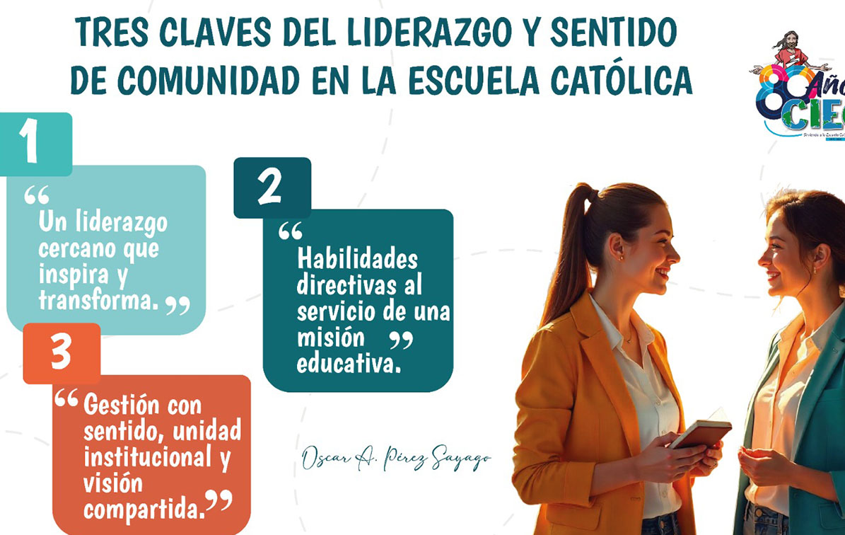 Tres claves del liderazgo y sentido de comunidad en la Escuela Católica