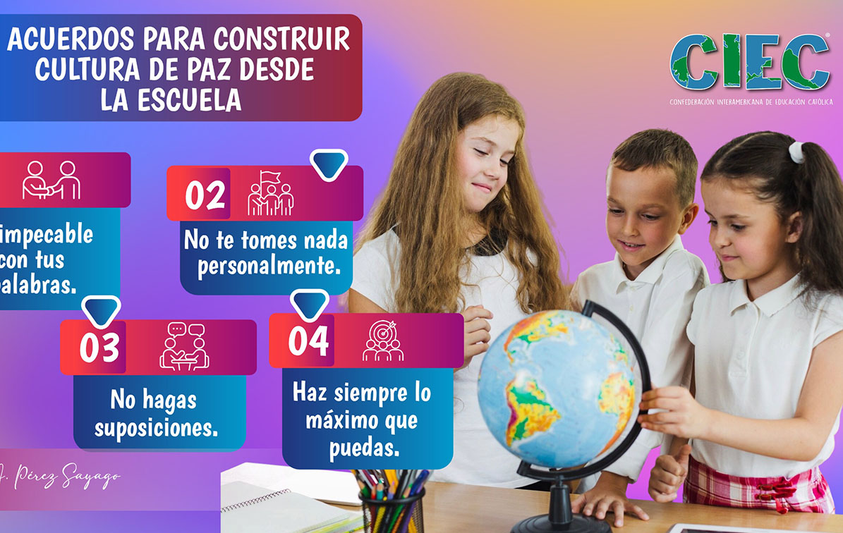Compartimos la infografía: 619 acuerdos para construir cultura de paz desde la escuela.